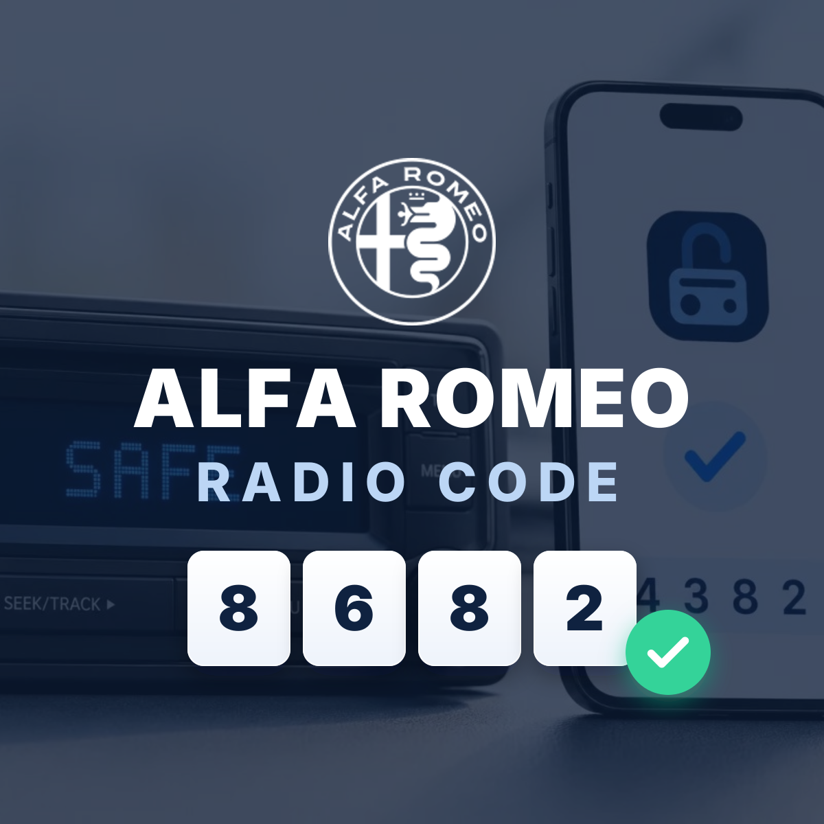 Code autoradio Alfa Romeo officiel à demander
